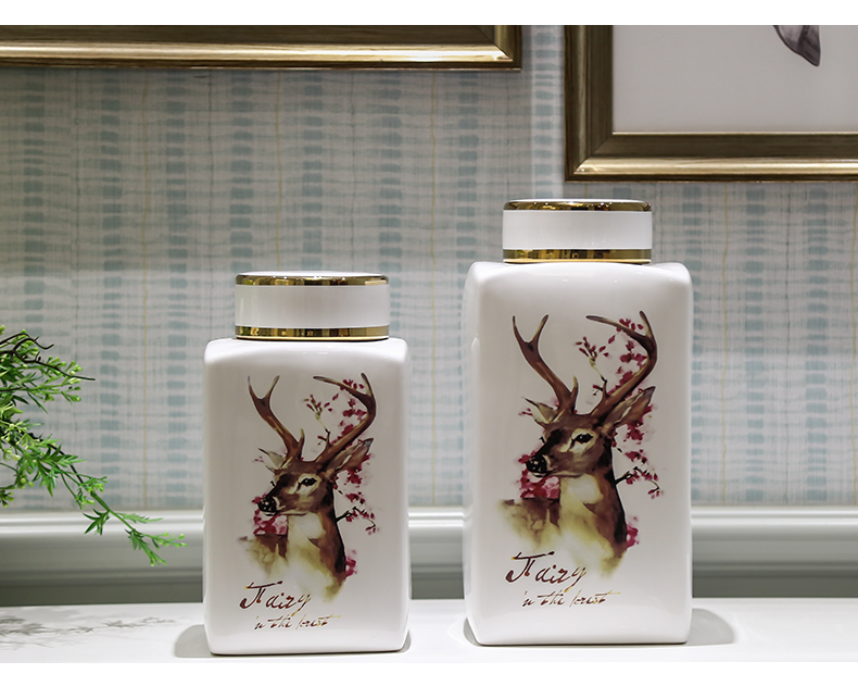 Jingdezhen I and contracted ceramic vases, flower implement mesa adornment candy jar sitting room porch soft outfit creative furnishing articles