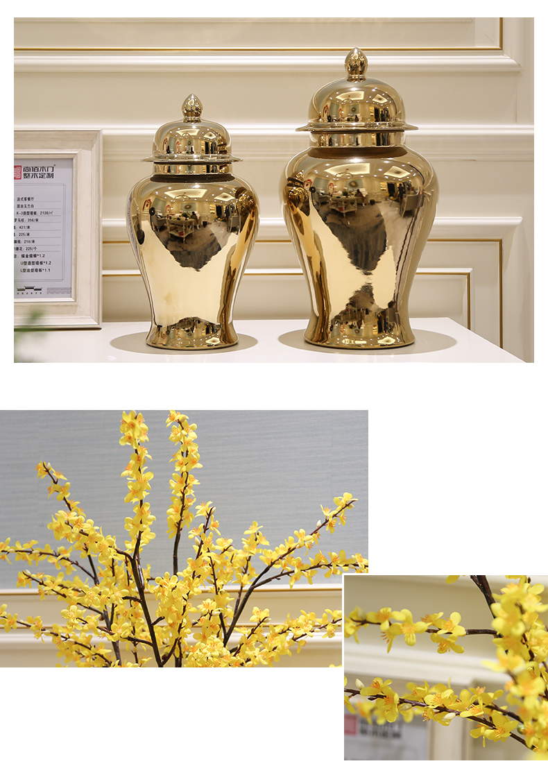 The General light European - style key-2 luxury furnishing articles contracted tank vase ceramic piggy bank caddy fixings candy jar decoration decoration