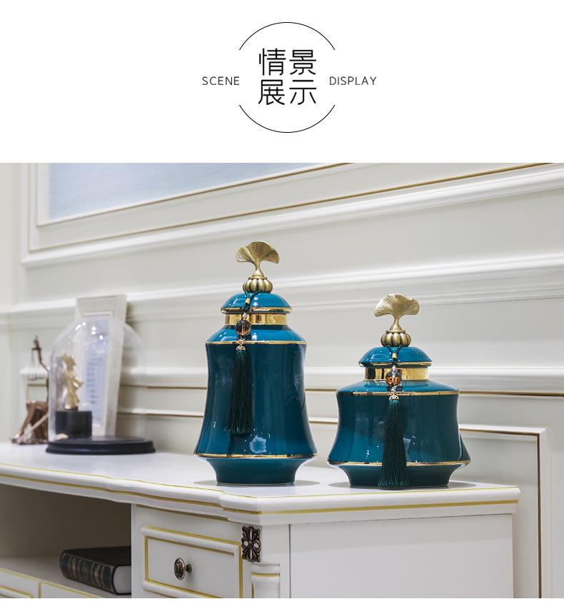 European ceramic vases, table light key-2 luxury furnishing articles wind the sitting room porch TV cabinet modern new Chinese style household ornaments