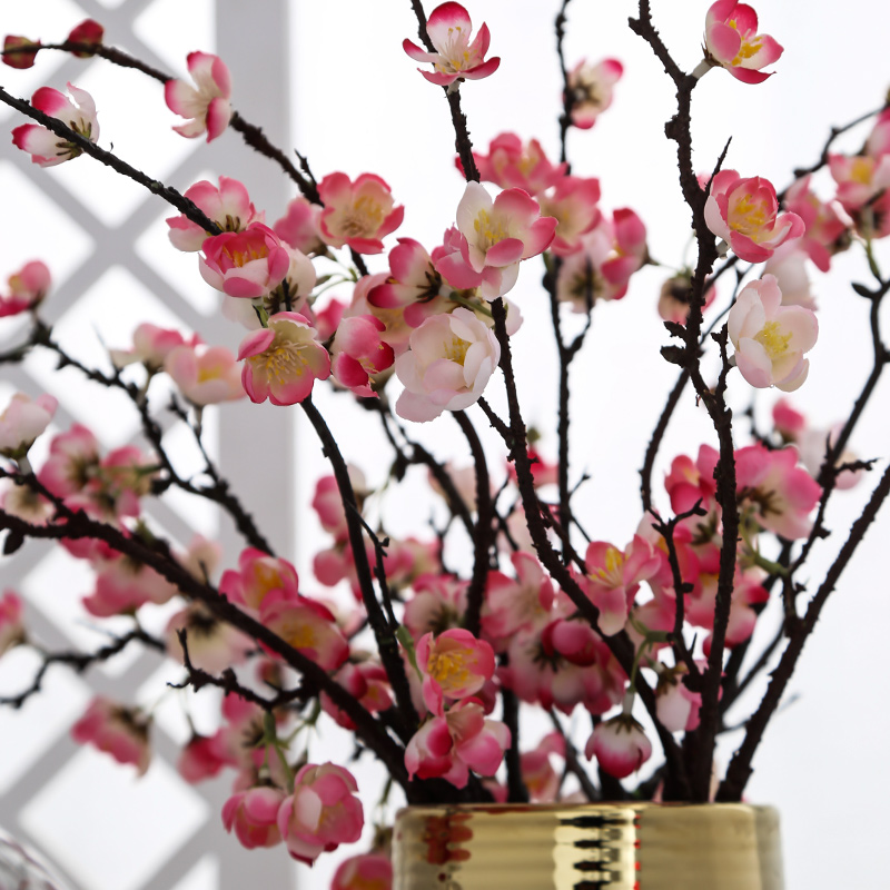 Jingdezhen ceramic light decoration key-2 luxury furnishing articles vase sitting room porch simulation flower arranging flowers, home decoration, flower art