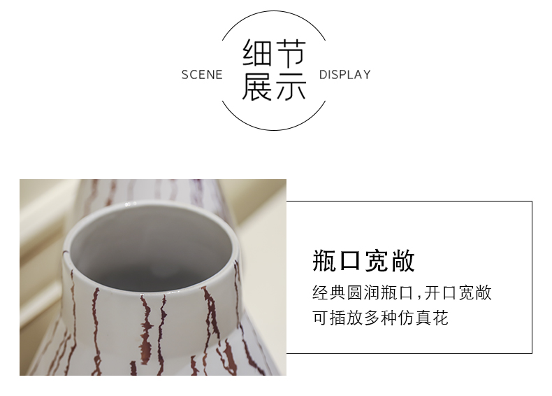 Jingdezhen ceramic vase decoration light key-2 luxury the mock up room a flower arrangement sitting room porch European new Chinese style table vase