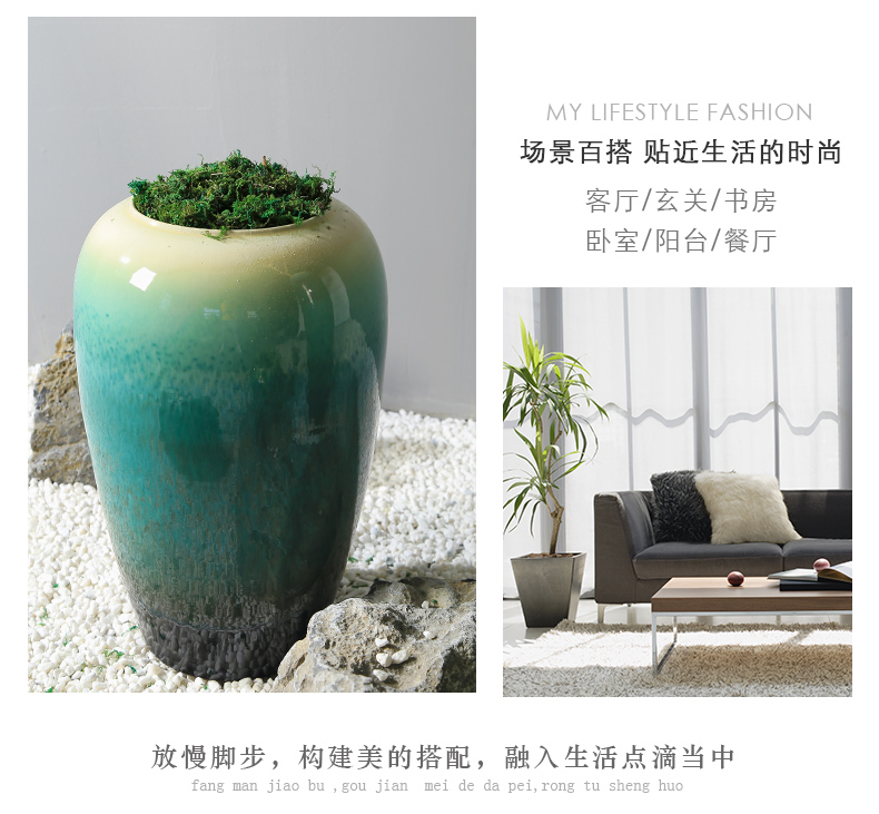 New Chinese style of jingdezhen ceramic sitting room ground vases, flower, flower implement sales department store ambry between example furnishing articles