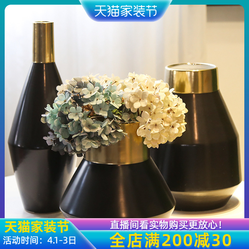 Jingdezhen creative mesa of the sitting room porch vase hotel villa decoration flower flower flower implement simulation table furnishing articles