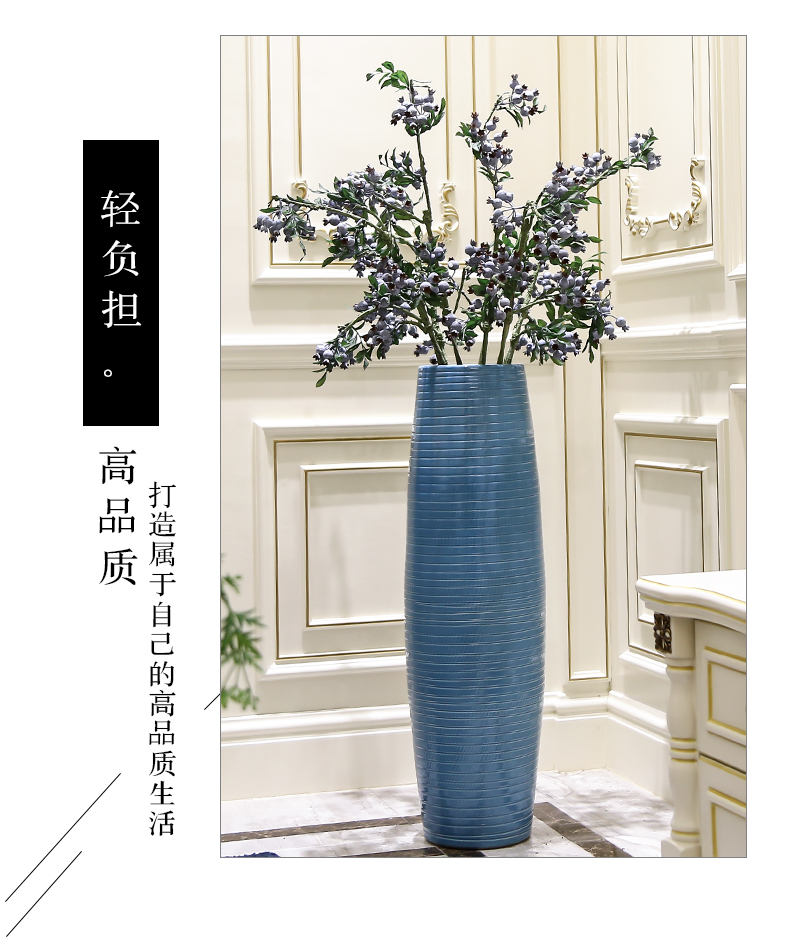 Large vases, ceramic furnishing articles sitting room decoration is I and contracted landing American high dry flower flower, adornment is placed