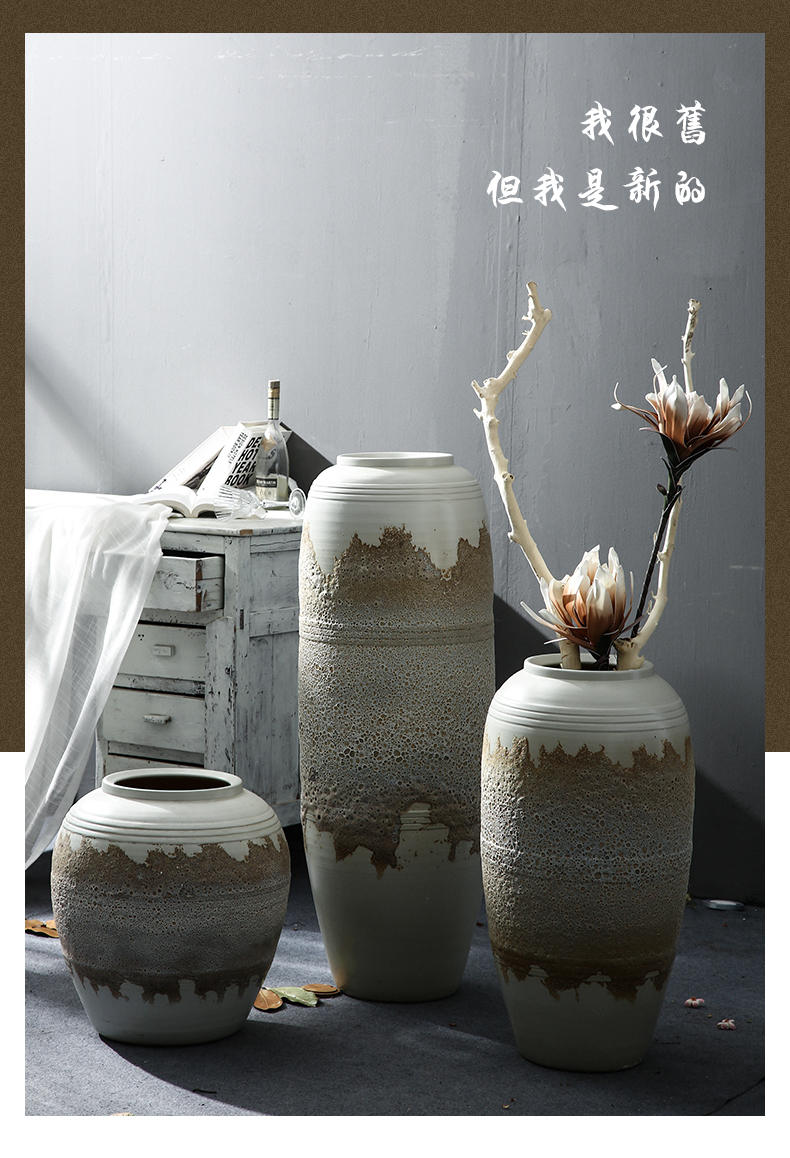 Jingdezhen ancient ceramic vase planting fake flowers restore ancient ways the simulation sitting room ground zen decorative flower decoration furnishing articles