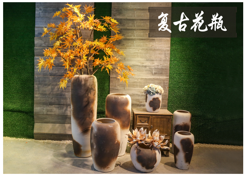 Jingdezhen ceramic big vase simulation restoring ancient ways is the sitting room adornment is placed artificial flowers home decoration floor flower arranging flowers