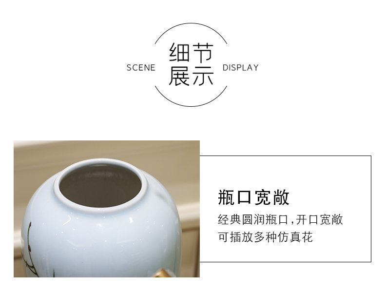 New Chinese style is I and contracted sitting room porch ornament porcelain vases of TV ark, wine flower flower implement large furnishing articles