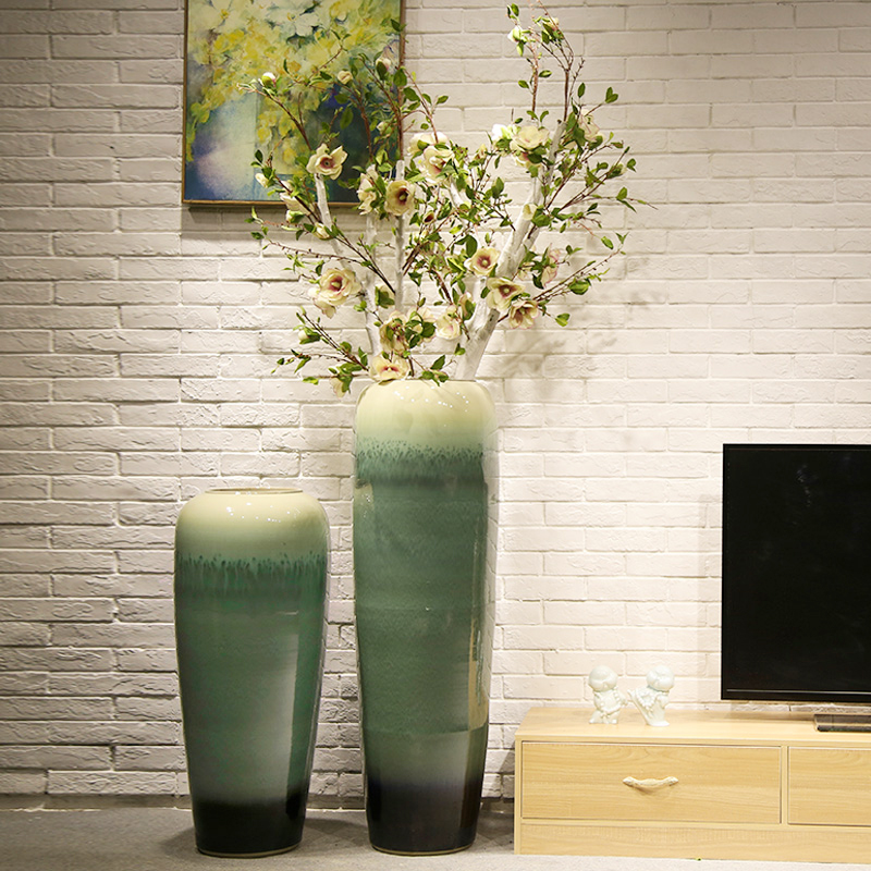 Club villa decoration decoration ceramics of large vase in the sitting room porch hotel office furnishing articles simulation of flower