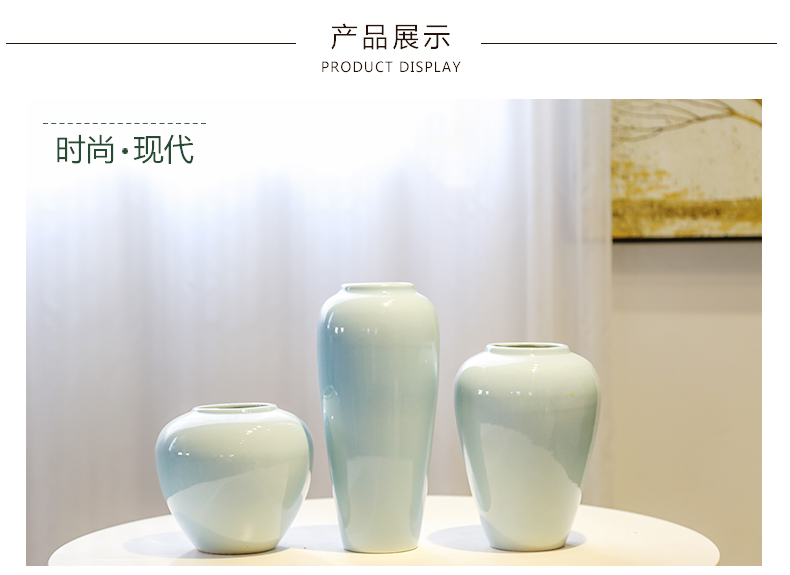 Jingdezhen ceramic checking painting mesa vase club show new Chinese style adornment flowers in the living room small place