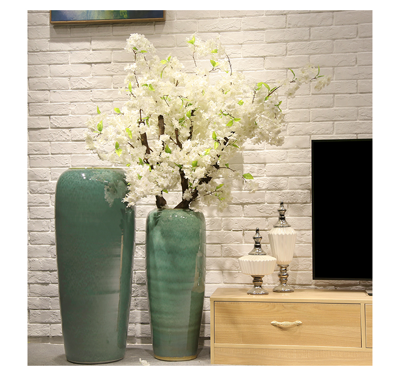 Ceramic floor sitting room hotel villa large vase flower receptacle furnishing articles hall device between example simulation flower arranging flowers