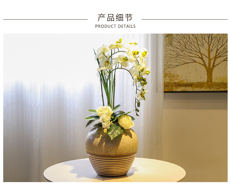 Jingdezhen mesa of new Chinese style suit flower vase simulation contracted creative TV ark, flower receptacle furnishing articles