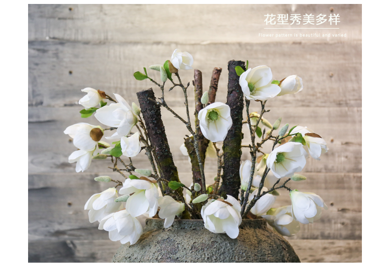 Jingdezhen coarse pottery to restore ancient ways suit flower, the sitting room of large flower implement simulation club villa ceramic furnishing articles