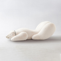 edra Italian designer sofa recliner hip polar bear lazy sofa Net Red big white bear single sofa