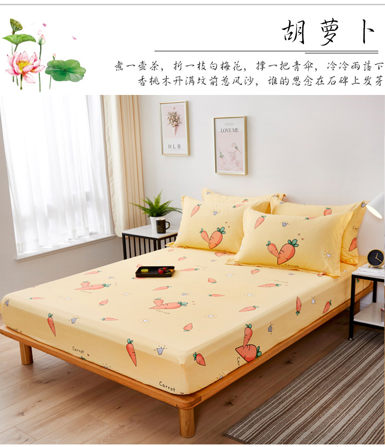 Giường bông đơn 100% cotton không trơn trượt Chiều cao nệm Simmons trải giường mỏng cho trẻ em trải giường toàn diện - Trang bị Covers Ga phủ giường