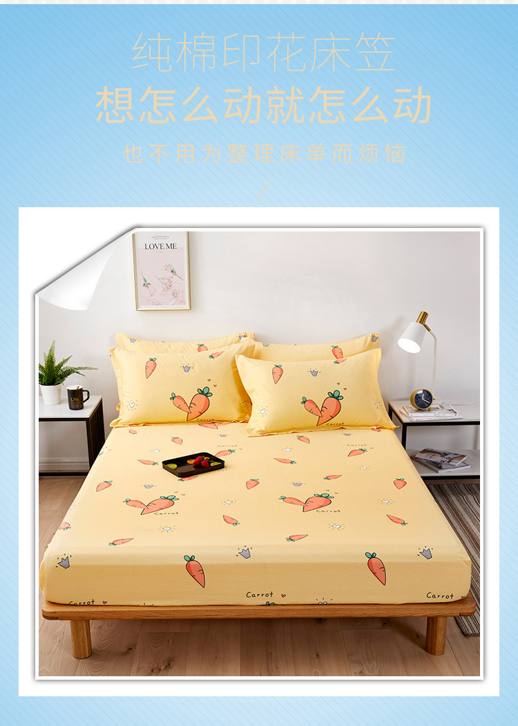 Giường bông đơn 100% cotton không trơn trượt Chiều cao nệm Simmons trải giường mỏng cho trẻ em trải giường toàn diện - Trang bị Covers Ga phủ giường