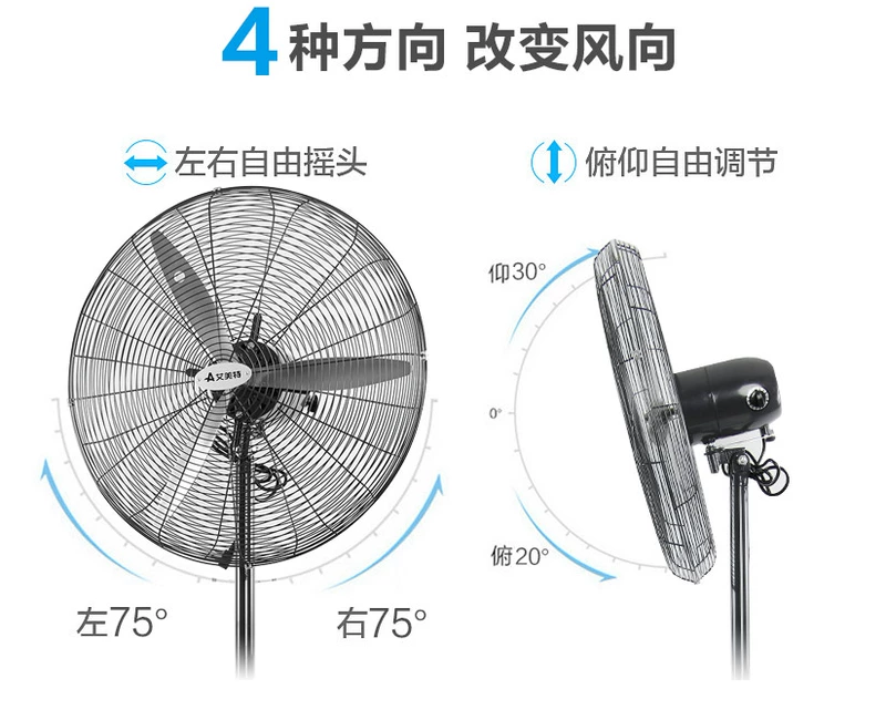 Quạt sàn công nghiệp Emmett quạt công suất cao quạt công suất lớn 650 quạt sàn nhà máy sàn điện - Quạt điện