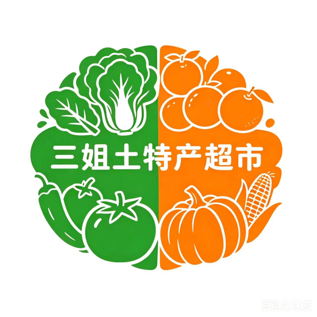 三姐土特产超市的LOGO