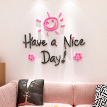 ins Nordic 3d wall stickers bedroom living room warm girl room decoration layout rental house renovation