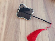  Handmade silk group fan Palace fan Su embroidery embroidery method embroidery painting blank fan 10 cm