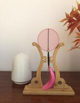  Handmade silk group fan Palace fan Su embroidery Blank fan for embroidery painting BJD doll group fan bookmark 7CM