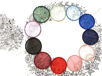  Hand-wound blank Su embroidery BJD doll fan fan fan palace fan fan group fan Stationery bookmark brooch round