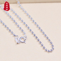 Thai Buddha brand high-end Buddha brand hanging chain 925 silver bead necklace female male pendant chain hanging chain Silver chain