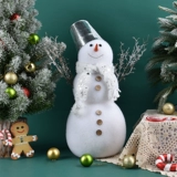 Рождественское украшение ледяное и снежное окна заправка и макет железных бочек шляпы снеговика