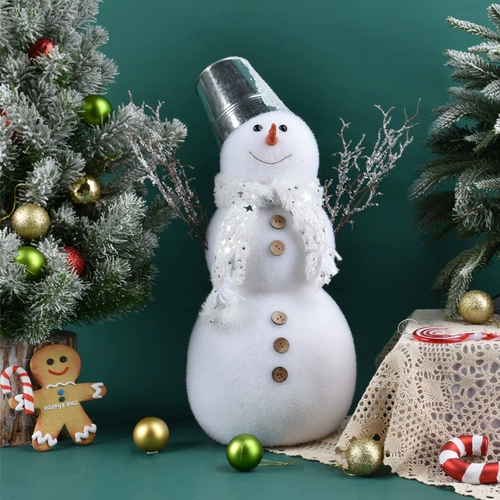 Рождественское украшение ледяное и снежное окна заправка и макет железных бочек шляпы снеговика