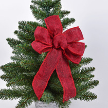 Christmas decorations DIY handmade bow 30CM Burgundy mesh bow Christmas tree dress pendant