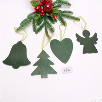 Festive decorations wooden painted Santa heart-shaped stars Costume Pendant Christmas Tree Scene Arrangement Pendant