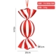 45 см. Новая красная и белая полосатая конфеты