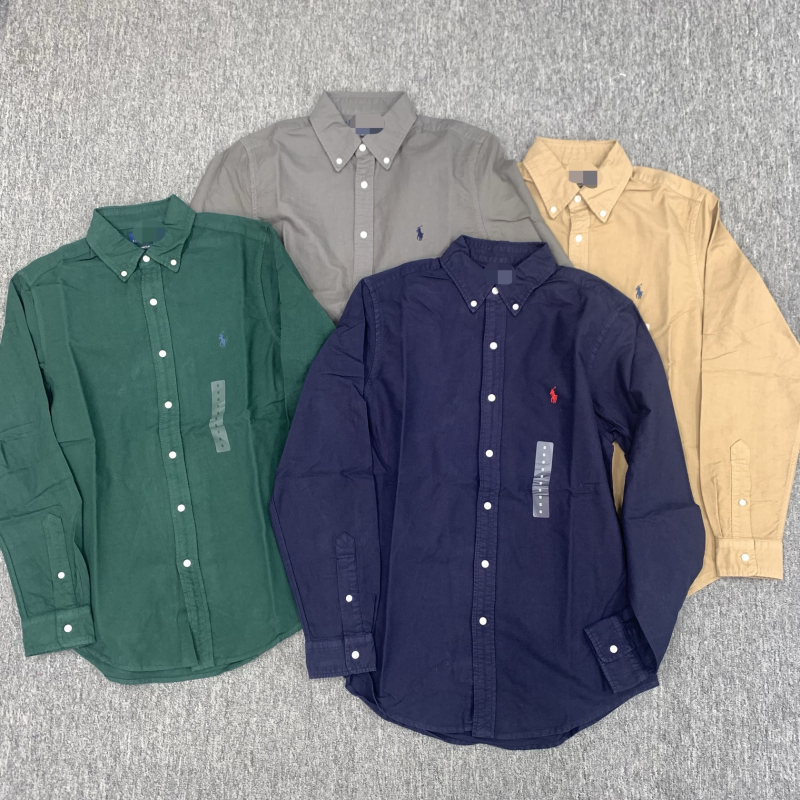 Old American Style! Horse Embroidery Oxford Fabric Shirt for Men and Women, Classic American Simple Casual Unisex Turn-Down Collar Long-Sleeve Shirt Old American Style! Horse Embroidery Oxford Fabric Shirt for Men and Women, Classic American Simple Casual Unisex Turn-Down Collar Long-Sleeve Shirt