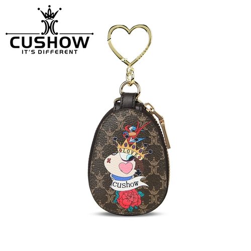 Оригинальная кожаная ключница с молнией, модная подвеска, брелок, из натуральной кожи