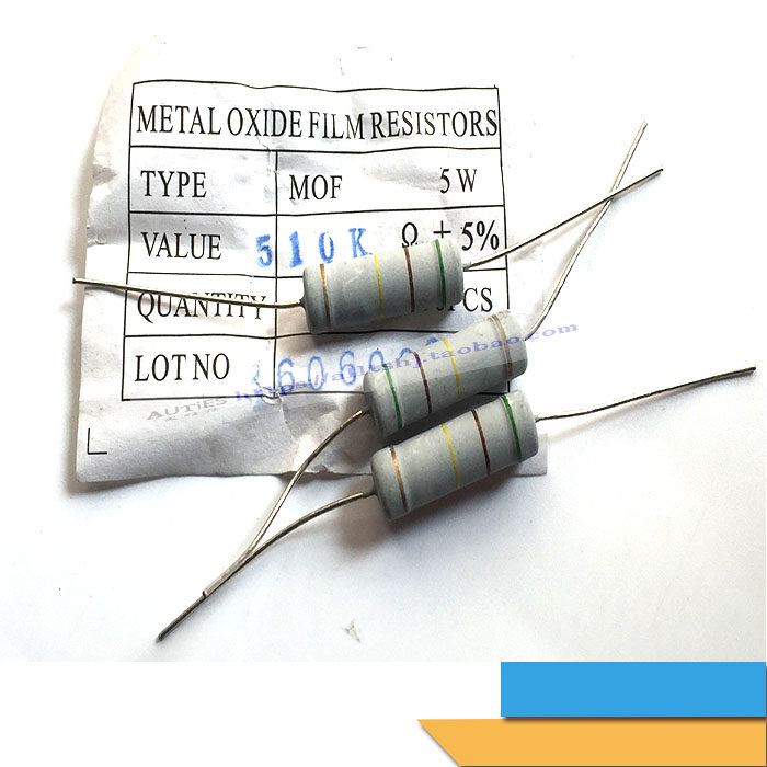 Silver Xiangsheng Sancho Blu - Light High Frequency Panel Resistance 5W510K Limited Flow Film Resistance Common Accessories