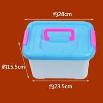 Kindergarten Children Diy Handmade Drawing Material Containing Box Kit Portable Suitcases Plastic Containing Box