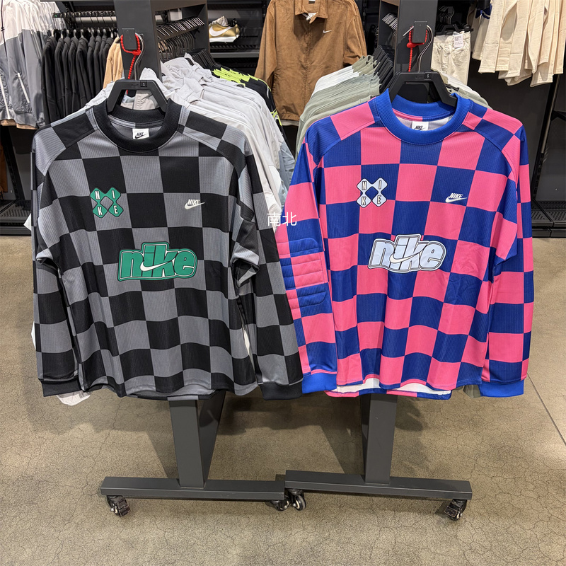 Nike Men's Checkerboard Loose Jacquard Football Sports Long Sleeve Jersey Long Sleeve T-Shirt Ii4368-480 Nike Men's Checkerboard Loose Jacquard Football Sports Long Sleeve Jersey Long Sleeve T-Shirt Ii4368-480