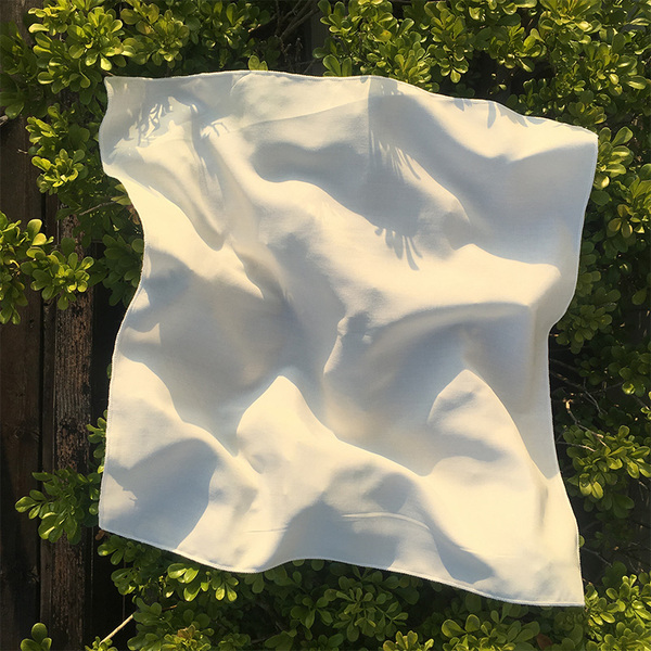 Pure White Cotton Square Scarf, Small Tie-Dye, Wax Dye, Plant Dye, Indigo Dye, DIY Activity Teaching, New Product Promotion