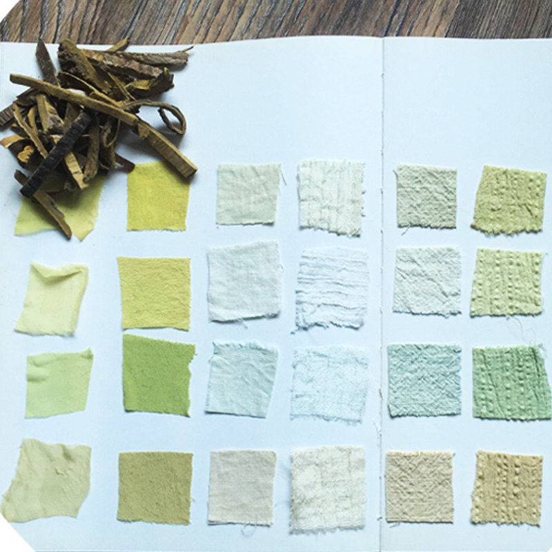 Traditional natural plants grass and wood dye diy dye tie-dye batik yellow cedar barberry barberry