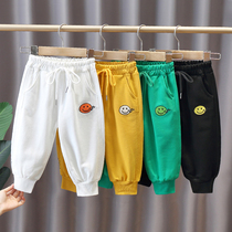 Boy pants 2021 new spring and autumn Childrens child loose knitted pants Korean version handsome and casual pants spring clothing
