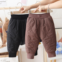 Breaking Yard handling RMB29  No to no refund No Child winter clothing cotton pants Korean version of child clothing Boy plus suede thickened pants