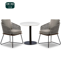 Nordic Outdoor Table And Table Rattan Woven Sunscreen Waterproof Hotel Garden Courtyard Villa Living Room Balcony Designer Rattan