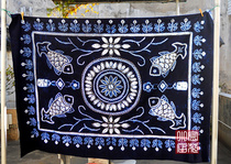 Yunnan Dali Bai ethnic handmade tie-dyed tablecloth wall-mounted ethnic style decoration 1 5m*2 0m A variety of classic patterns