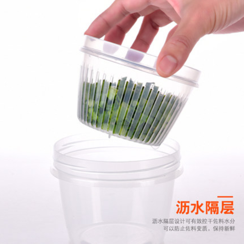 Japan Imported Food Intake Box Shallot Ginger Garlic Household Kitchen Refreshing Box Fridge With Lid Fruit Drain Box