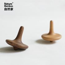 Nature Home Fun Novelty Solid Wood Small Gift Wood Tops Childhood Miss Toys Student Prize Creativity