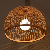 Nature home original Big Bowl chandelier Chinese simple lamp tea room living room bedroom study lighting bamboo handmade lamp