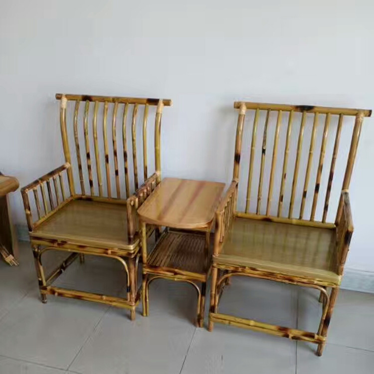 Bộ bàn ghế tre cổ đơn Taishi ghế cà phê Bàn trà Phòng họp phòng khách ban công sofa bàn cà phê 2 + 1 ghế sofa thông minh