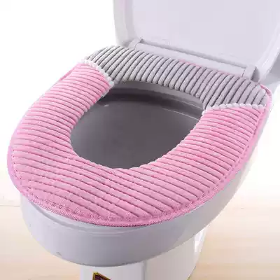 Toilet pad cushion plush winter thickened plus velvet warm household toilet cover universal net red toilet washer cover