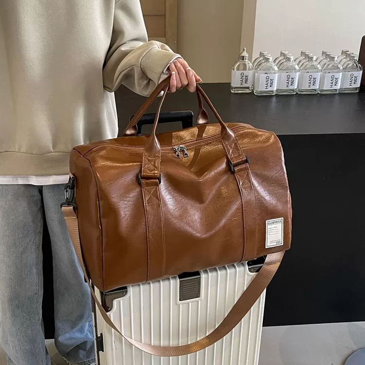 Capacious travel bag, polyurethane waterproof bag for men and women, handheld shoulder bag, luggage suitcase