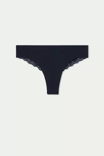 Tezenis Классическая женская сплошная, простое, полезное, удобное органическое хлопковое кружевное стекло бразильское нижнее белье