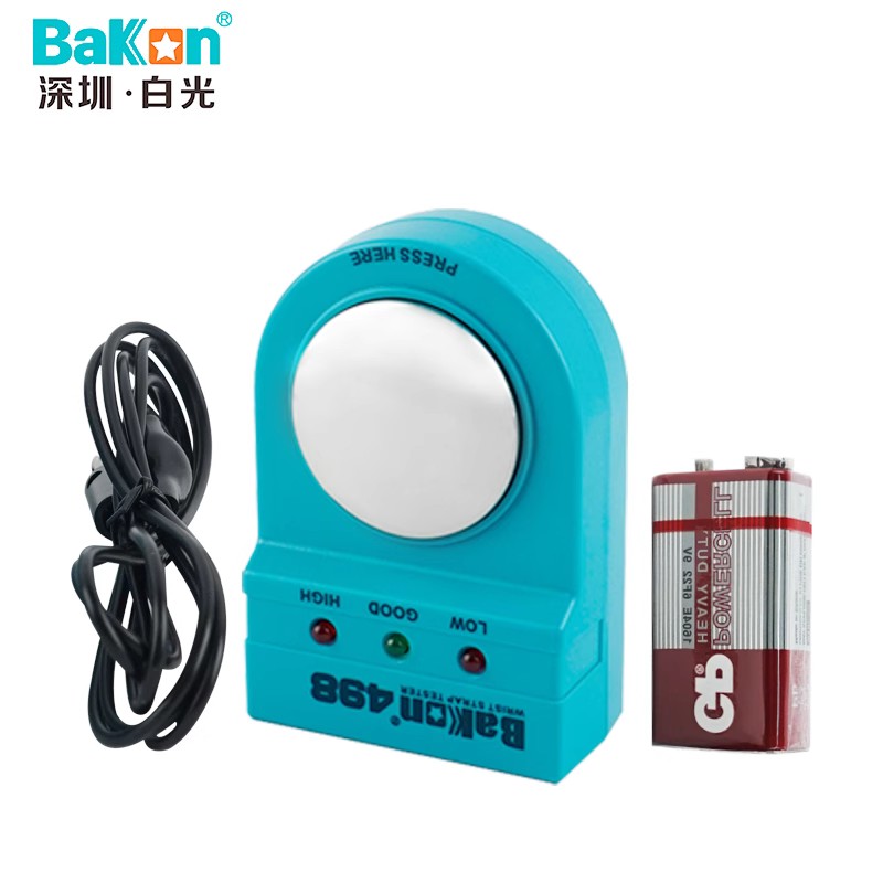 白光498手环测试仪深圳BK498手腕带检测器防静电手环报警器BAKON